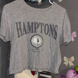 Gray Hamptons Graphic T-Shirt